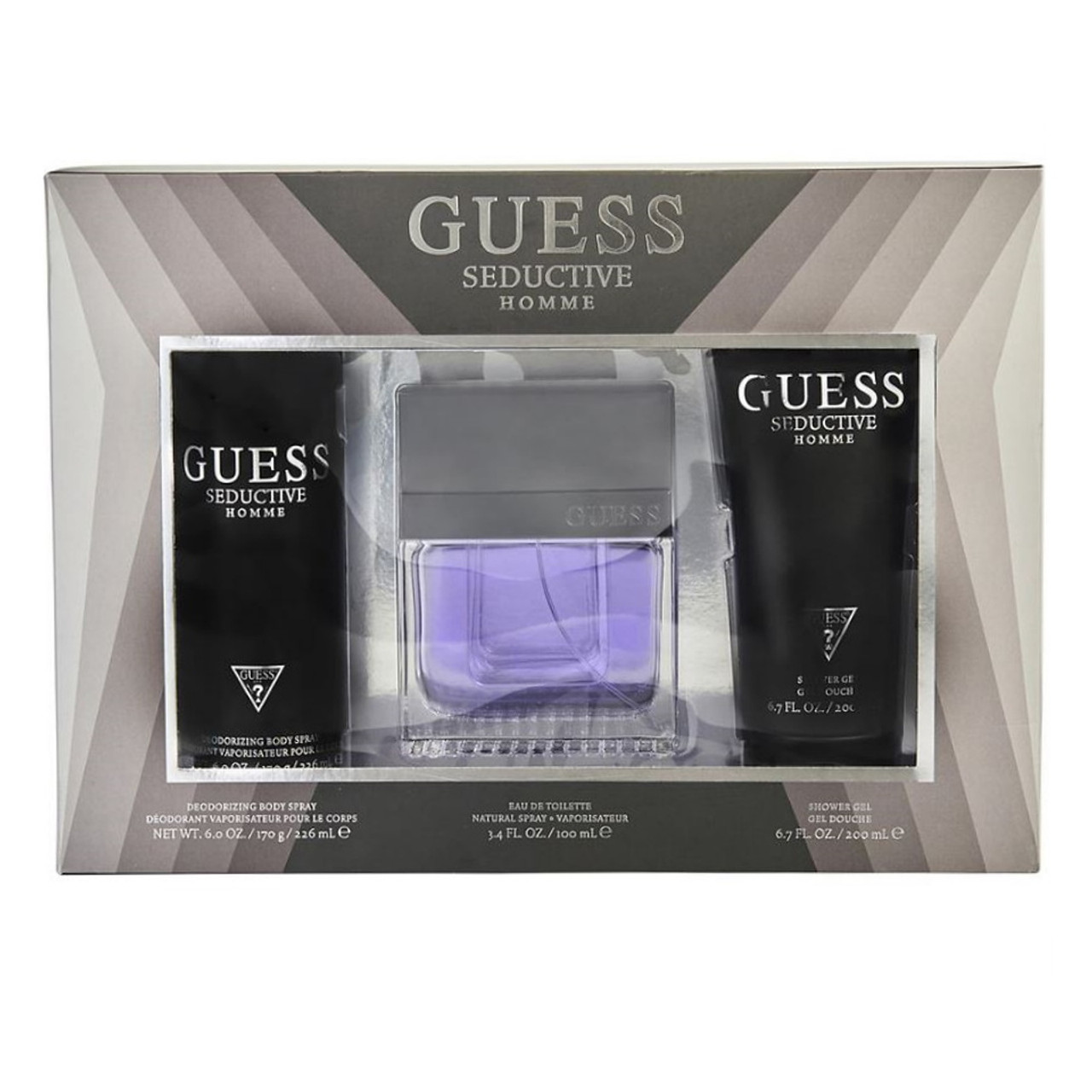 Guess Seductive Homme Eau de Toilette 3PCS Gift Set For Men