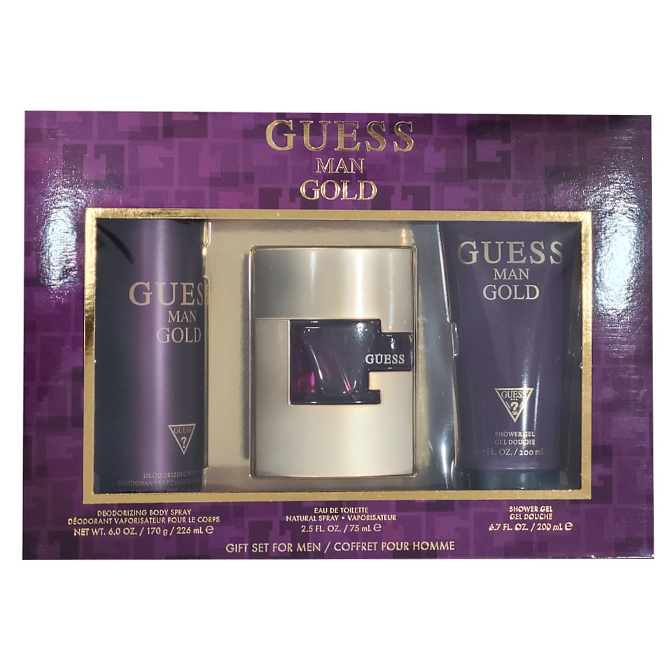 Guess Man Gold Eau de Toilette 3PCS Gift Set