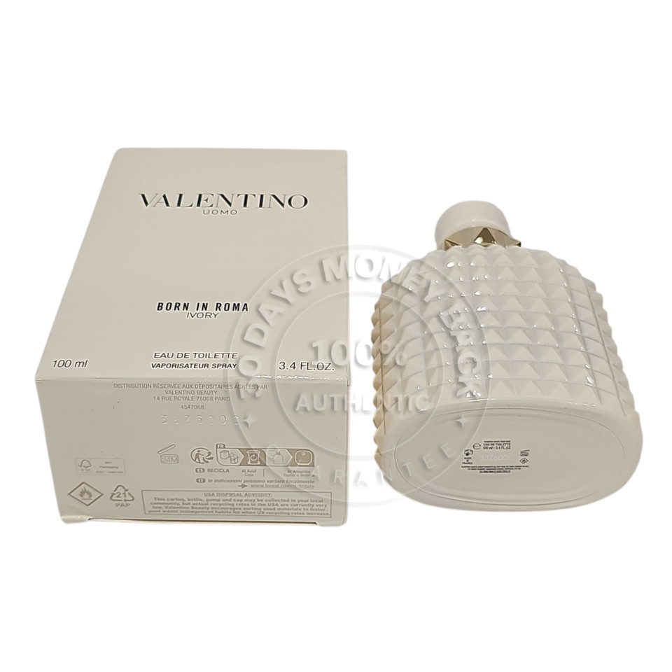 Valentino Uomo Born in Roma Ivory EDT 3.4 oz / 100 ml Spray For