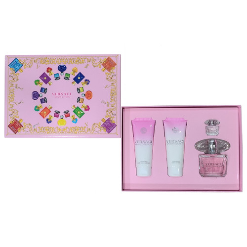 Versace Bright Crystal Eau de Toilette 4PCS Gift Set For Women 