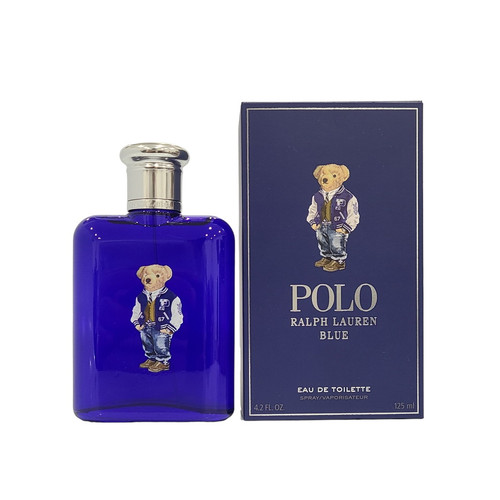 Polo Blue By Ralph Lauren EDT 4.2 oz /125 ml Spray For Men (BEAR EDITION)
