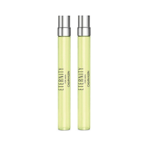 Calvin Klein Eternity EDT 0.33 oz / 10 ml Travel Spray For Men (Pack of 2) 