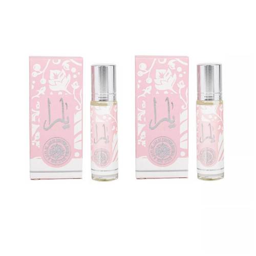Lattafa Yara Roll On Parfum Oil 0.34 oz / 10 ml For Women (Pack of 2)