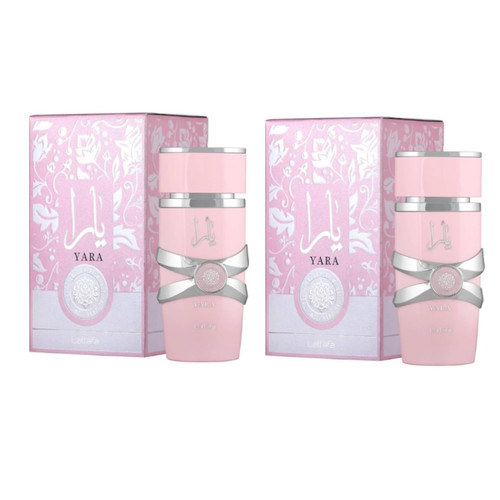 Lattafa Yara Eau De Perfume 3.4 oz / 100 ml Women Spray (Pack Of 2)