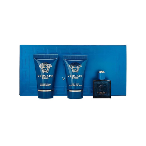 Versace Eros EDT 3Pcs Mini Splash Gift Set For Men