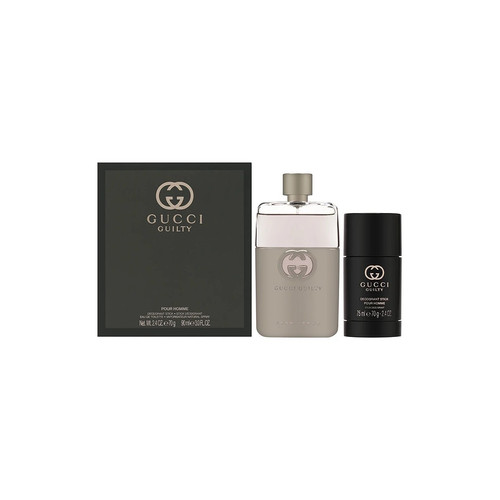 Gucci Guilty 2pc Giftset Eau De Toilette 3.0 oz EDT + 2.5 oz Deo Stick For Men Gucci Guilty 2pc Giftset Eau De Toilette 3.0 oz EDT + 2.5 oz Deo Stick For Men