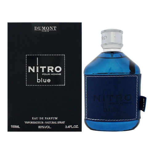 Dumont Paris Nitro Blue Eau de Parfum 3.4 oz / 100 ml Spray For Men Dumont Paris Nitro Blue Eau de Parfum 3.4 oz / 100 ml Spray For Men