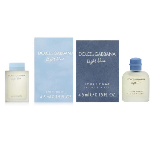 Dolce & Gabbana Light Blue Mini Splash 0.15 oz / 4.5 ml Combo For Men and Women Dolce & Gabbana Light Blue Mini Splash 0.15 oz / 4.5 ml Combo For Men and Women