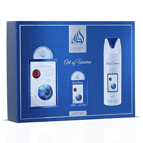 Lattafa Pride ART OF UNIVERSE Eau De Parfum 3PC Unisex Gift Set Lattafa Pride ART OF UNIVERSE Eau De Parfum 3PC Unisex Gift Set