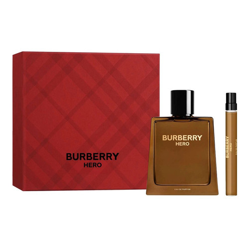 Burberry Hero 2 PC ( 100 ml + 10 ml ) Eau De Parfum Gift Set for Men Burberry Hero 2 PC ( 100 ml + 10 ml ) Eau De Parfum Gift Set for Men
