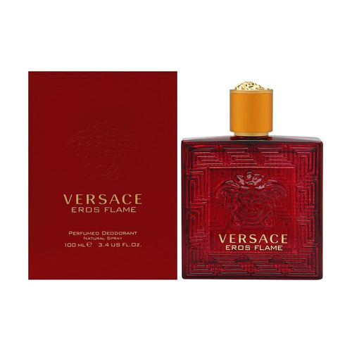 Versace EROS FLAME 3.4 oz / 100 ml Perfumed Deodorant Spray for Men 