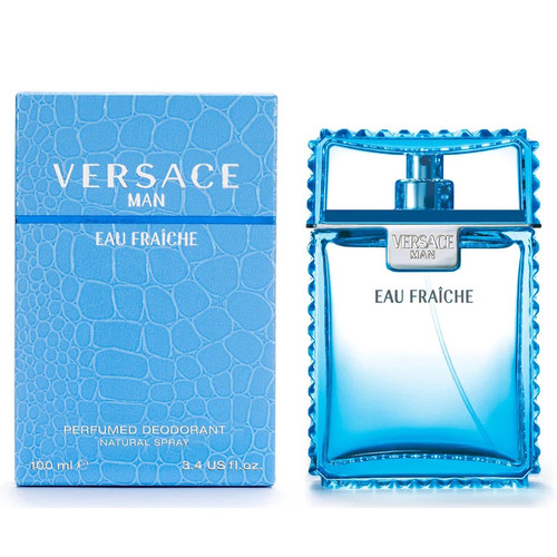 Versace MAN EAU FRAICHE Perfumed 3.4 oz / 100 ml DEODORANT Spray for Men