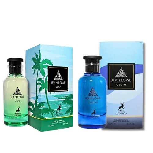  Maison Alhambra Jean Lowe Vibe and Azure 3.4 oz / 100 ml EDP Unisex Spray (Combo)