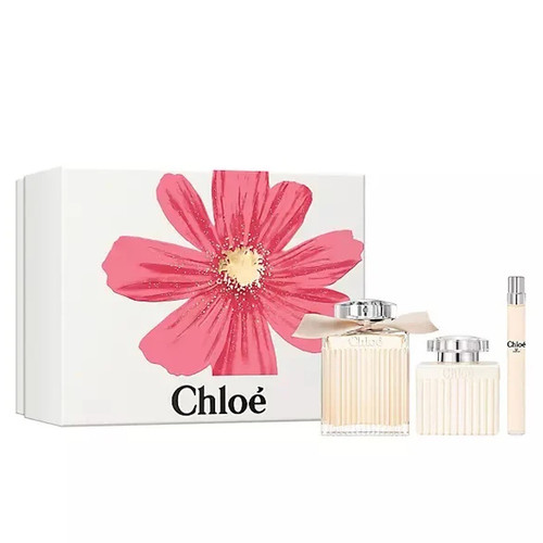Chloe EDP 3 Pc Gift Set for Women ( 3.3 oz Spray + 3.4 oz BL + 0.33 oz Spray)