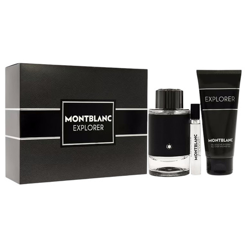 MONT BLANC EXPLORER  EAU DE PARFUM  3.3 OZ  / 100 ML  3-PC GIFTSET FOR MEN 