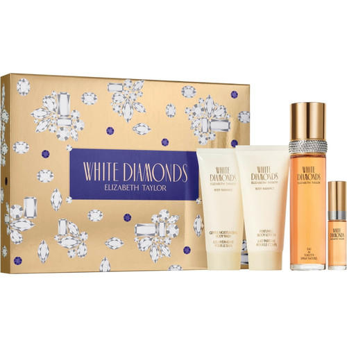 Elizabeth Taylor White Diamonds EDT 4 PCS Gift Set For Women 