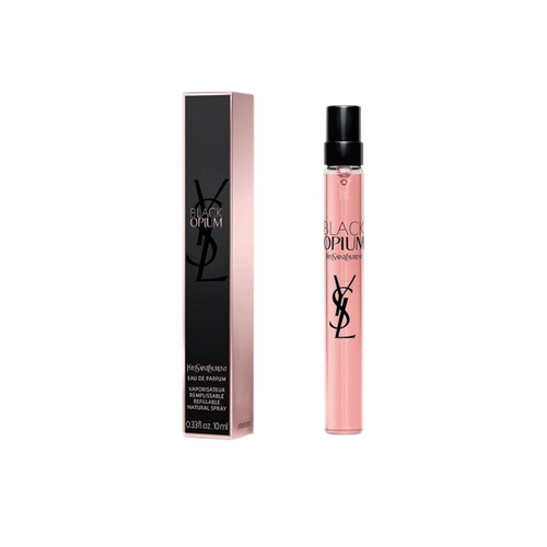 Black Opium by Yves Saint Laurent Eau De Parfum 0.33 oz Travel Spray for Women