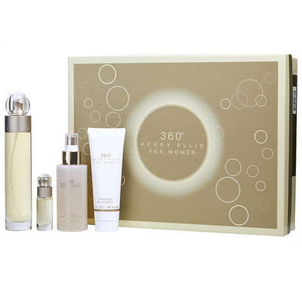 Perry Ellis 360 For Women 4 PCS Eau De Toilette Gift Set 
