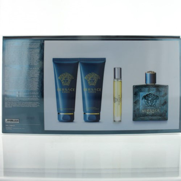 Versace Eros 4 Piece Eau De Toilette Gift Set For Men