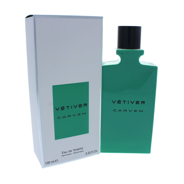 Vetiver Carven Eau De Toilette 3.3 oz / 100 ml Spray for Men New In Box RARE