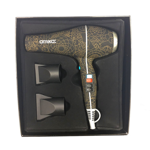 Amika Power Cloud Repair Plus Smooth Hair Dryer, Bronze and Black Rubber