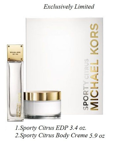 Michael Kors Sporty Citrus 2 PCS Gift Set EDP 3.4 oz Spray & 5.9 Body Cream