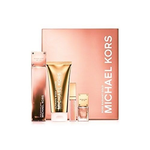 Michael Kors Rose Radiant Gold Fragrances 4 Pc Gift Set For Women *NIB*