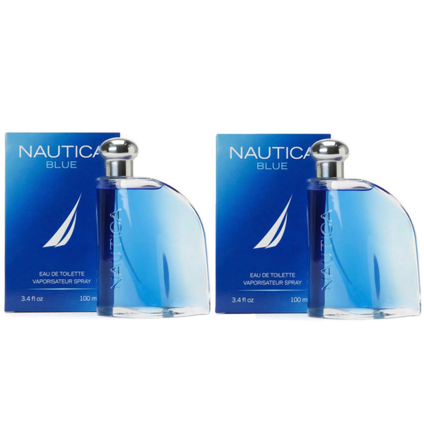 NAUTICA BLUE Eau De Toilette 3.4 oz / 100 ml For Men - Set Of 2 