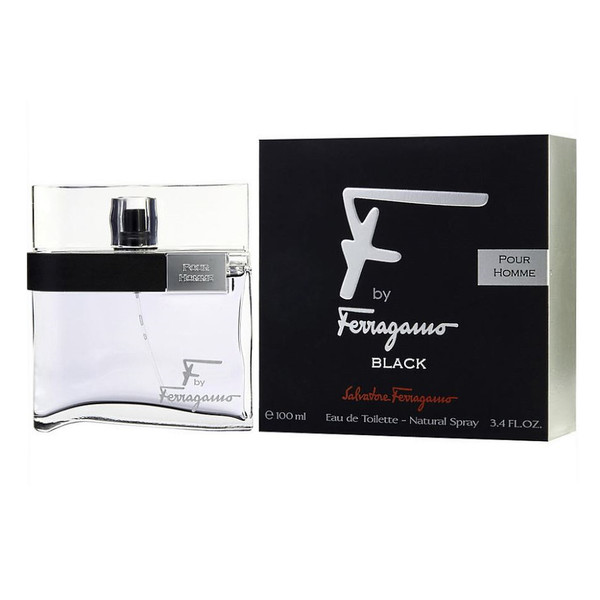 Salvatore Ferragamo F Black Pour Homme Eau de Toilette 3.4 oz / 100 ml Spray 
