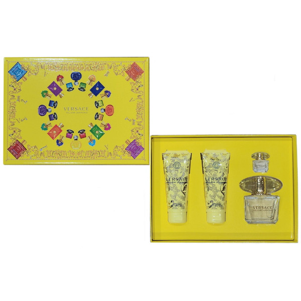 Versace Yellow Diamond Eau de Toilette 4PCS Gift Set For Women 