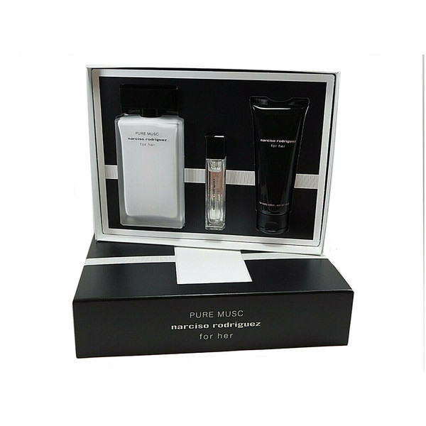 Pure Musc By Narciso Rodriguez Eau de Parfum 3PCS Gift Set For Women