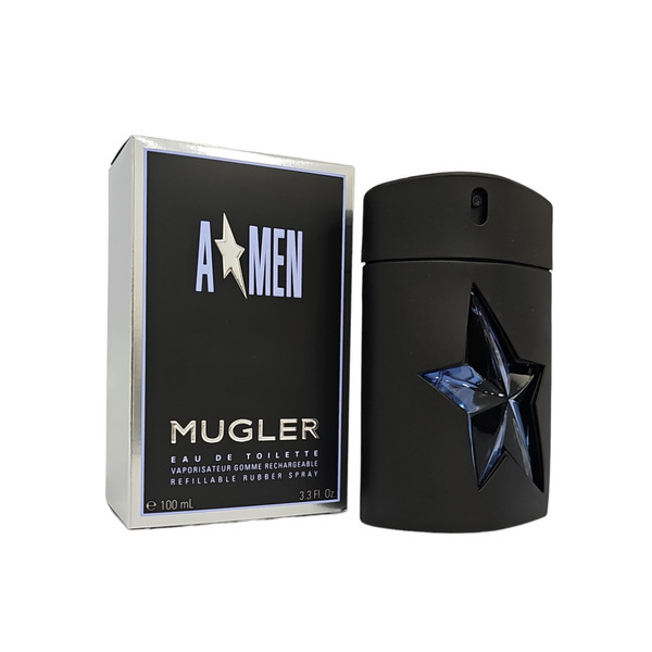Angel (A*Men) By Mugler 3.4 oz / 100 ml EDT Refillable Rubber Men's Spray 