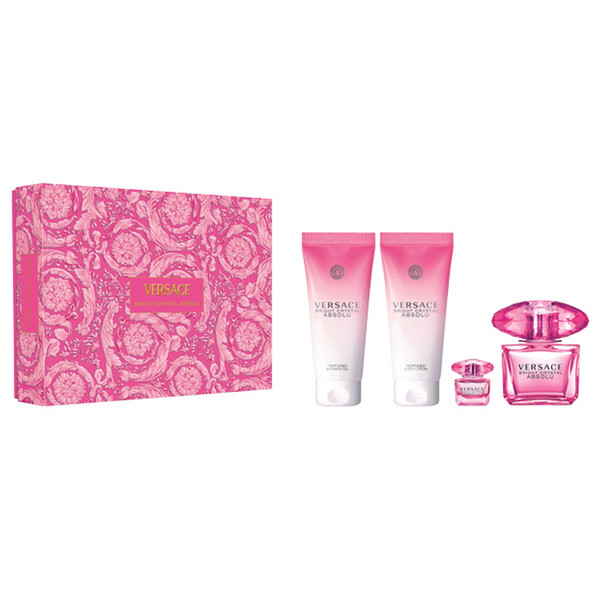Versace Bright Crystal Absolu by Versace, 4 Piece Gift Set for Women