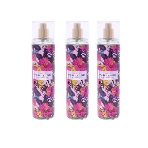 Sofia Vergara Lost In Paradise Body Mist 8.0 oz / 236 ml For Women (Pack of 3)