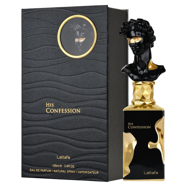 His Confession by Lattafa Eau de Parfum 3.4 Oz / 100 ml Spray For Men