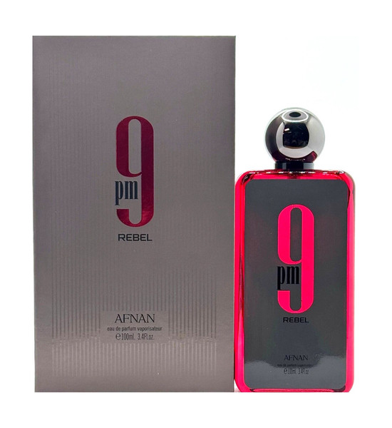 Afnan 9 PM Rebel Eau De Parfum  3.4 oz / 100 ml Spray for Unisex 
