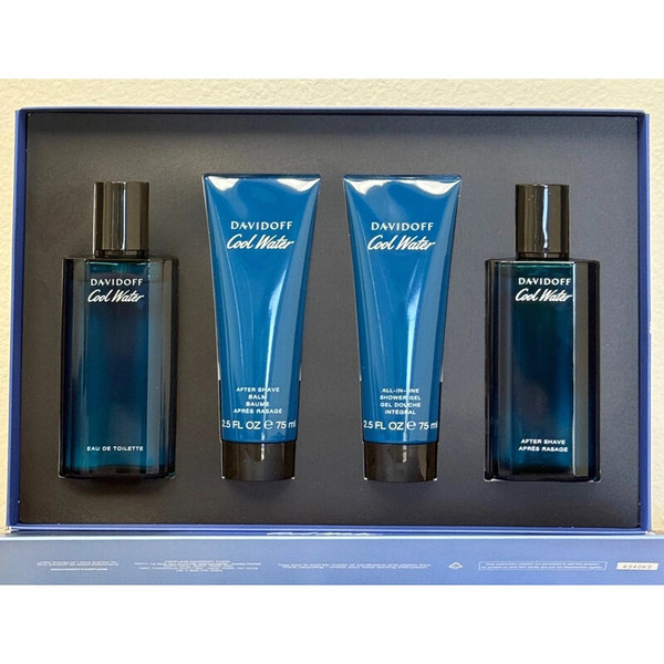 Davidoff Coolwater 4 Piece Eau De Toilette Gift set for Men