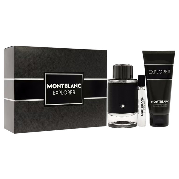 MONT BLANC EXPLORER  EAU DE PARFUM  3.3 OZ  / 100 ML  3-PC GIFTSET FOR MEN 