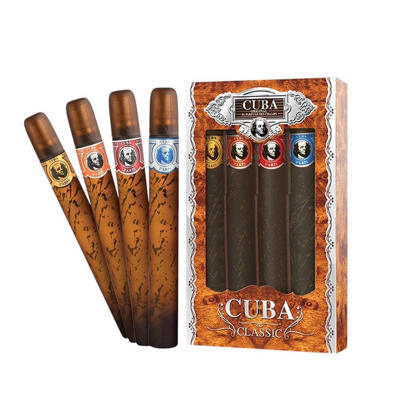Cuba Classic for Men by Champs 4 x 1.17 oz / 35 ml EDT Set