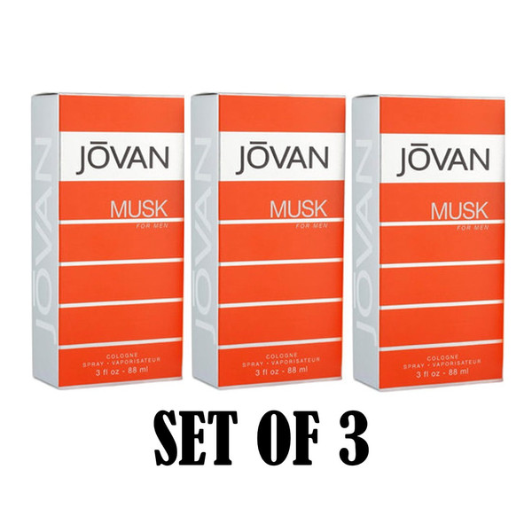 Jovan Musk For Men Cologne Spray 1 oz/ 29 ml Set of 3