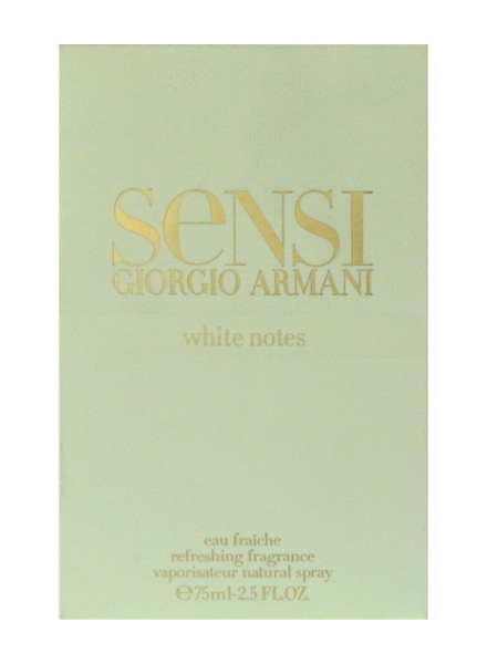 Giorgio Armani Sensi White Notes Eau Fraiche 2.5 oz Spray For Women RARE