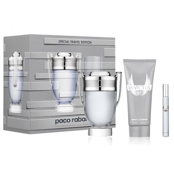 Paco Rabanne Invictus Eau De Toilette Gift Set For Men