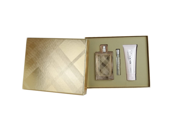 Burberry Brit Sheer Eau De Toilette 3 Piece Gift Set for Her