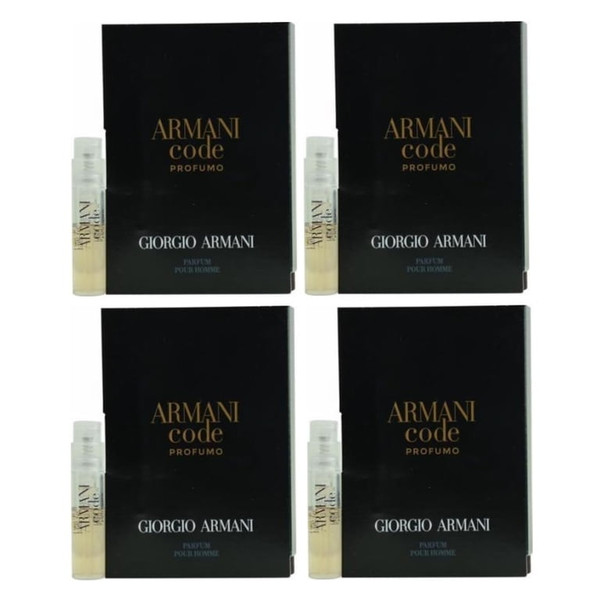 Giorgio Armani Code Profumo Parfum 0.04 oz / 1.2 ml Set Of 4 Vials For Men