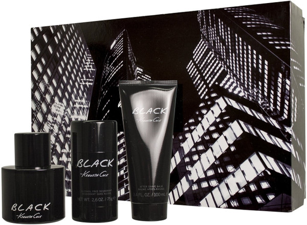 Kenneth Cole Black 3 Pc Gift set Eau De Toilette For Men