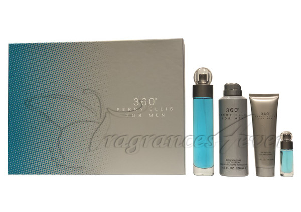 Perry Ellis 360 For Men Eau de Toilette 4PCS Gift Set