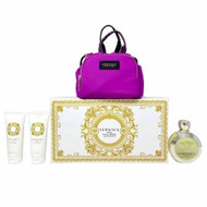 Versace Eros Pour Femme Eau De Toilette 4 Pc Gift Set- With Bag (NEW)