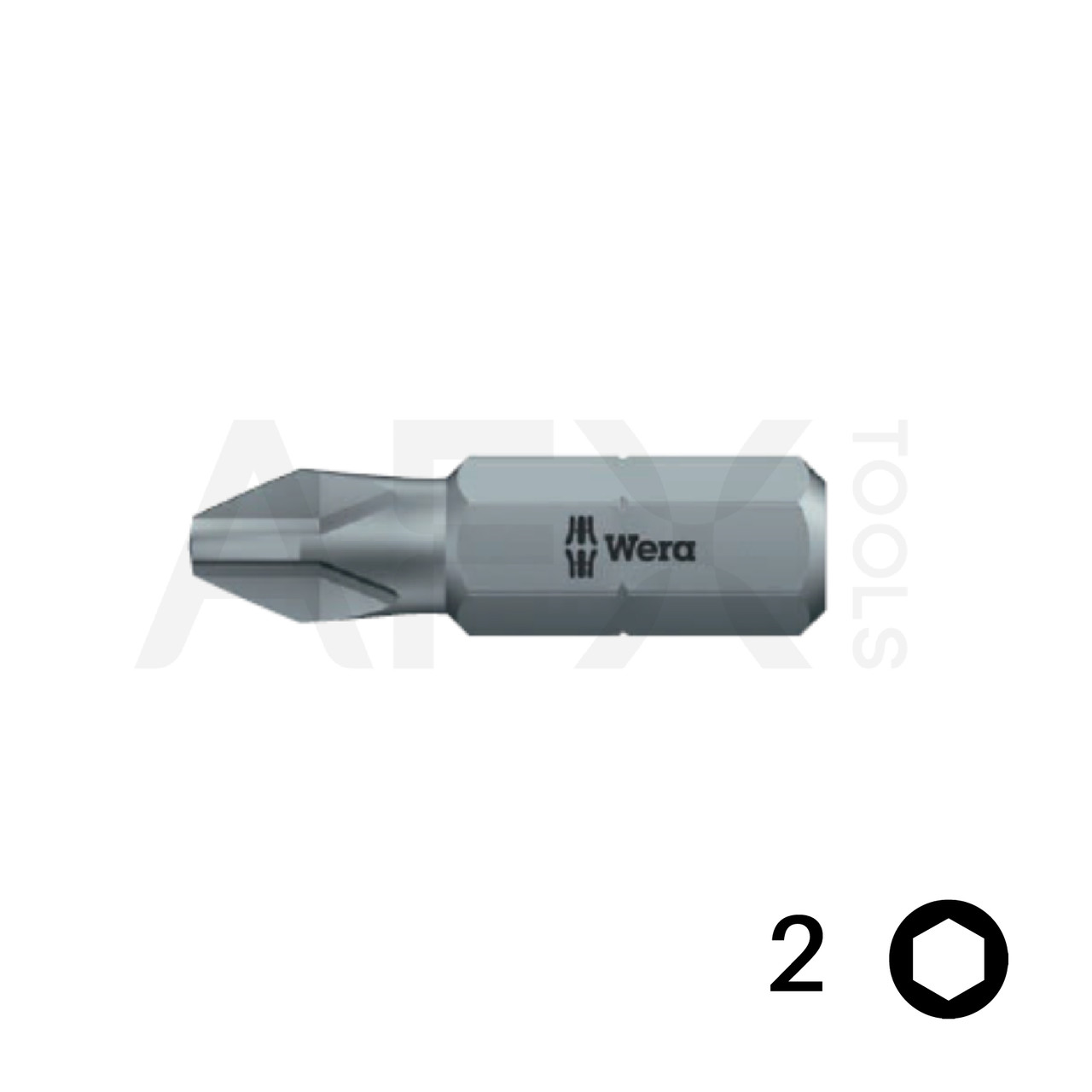 Punta HEXPLUS 2, Largo 25mm, 1/4" Hexagonal (10 piezas)