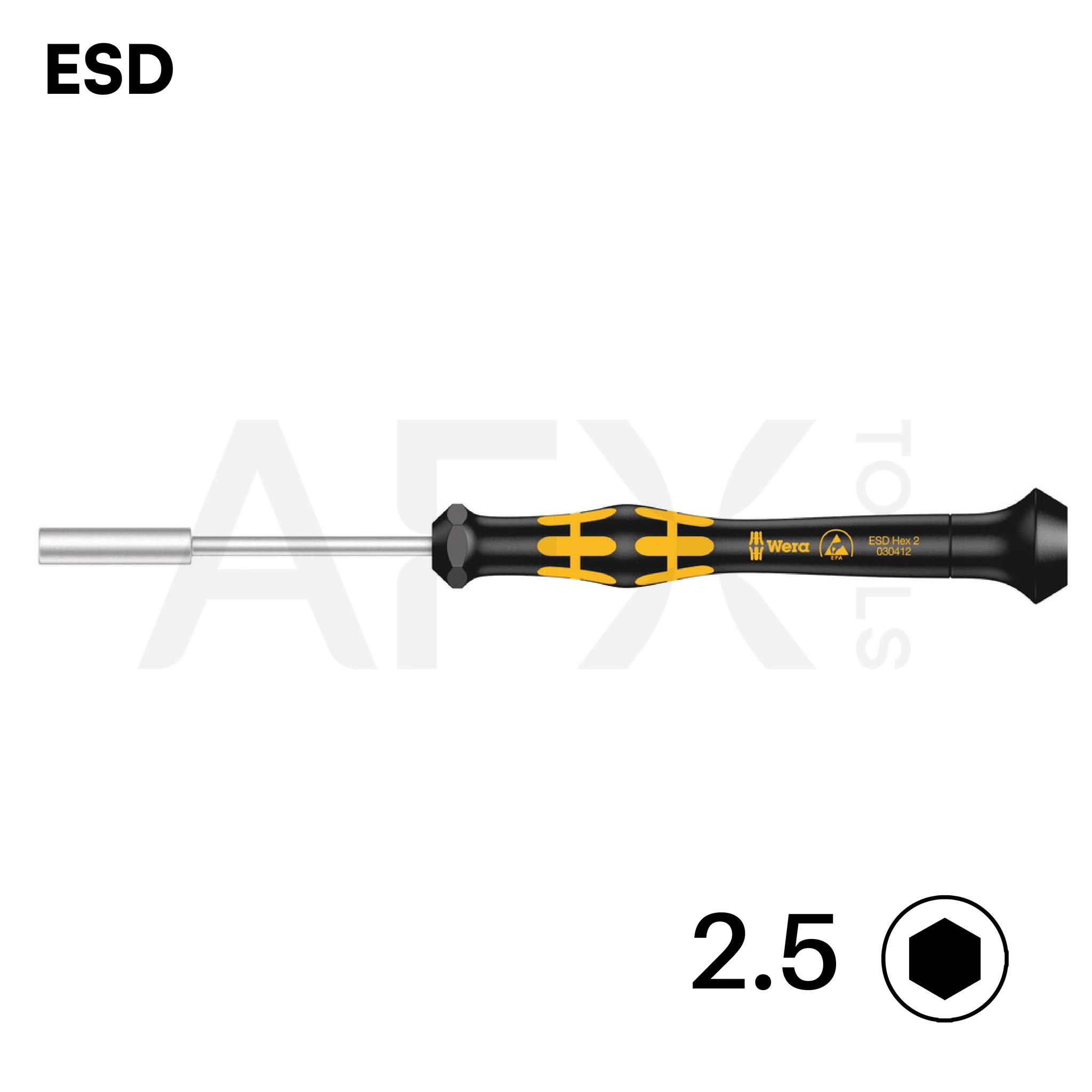 DESTORNILLADOR ESD de punta HEXPLUS 2.5