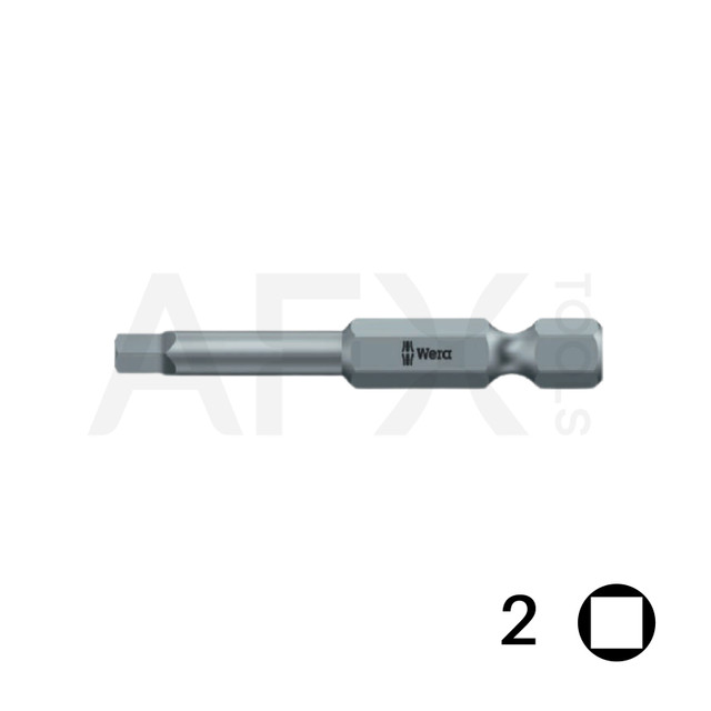 Punta SQUARE 2, Largo 50mm, 1/4" Hexagonal (10 piezas)